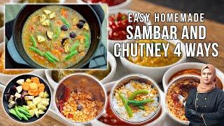 Chutney & Sambar Recipe | 4 Delicious Chutneys | Perfect South Indian Combo