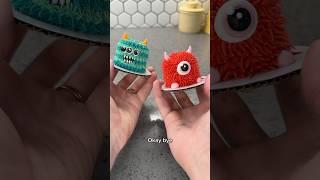 The cutest little monster cakes ever  #cakedecorating #mini #shorts