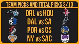 NBA Picks Today 3/10/25 NBA Picks and Predictions NBA Bets Today