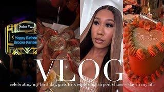 BIRTHDAY VLOG | GIRLS TRIP TO DC, DINNER, NIGHT OUT, SUNDAY FUNDAY, 24 HOURS IN THE AIRPORT + MORE