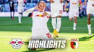 THREE goals for a new CLUB RECORD! | RB Leipzig vs. FC Augsburg 3-0 | Extended Highlights