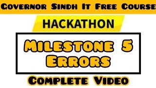 GIAIC Hackathon Milestone 5 Errors Complete Video | Shareable Resume Builder | Governor Initiative