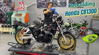 Rebuilding Honda CB1300 - Rescue Time-Lapse! P2