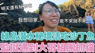 去綠島潛水鬆幾哩結果被帶去秘境生吃沙丁魚？還被監獄抓貓大哥斥「不要再拍」誰再找我去綠島我就！！！