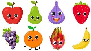 Fruits Name in English with Spelling | ABC Fruits Name | Preschool Learning Videos