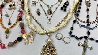 23 lbs Shop Goodwill Jewelry Unboxing! Huge Jewelry Haul Part 3! Vintage, Silver, And Gold!