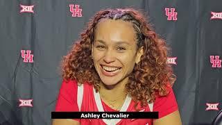 Houston's Ashley Chevalier and Eylia Love at Big 12 Basketball Media Day