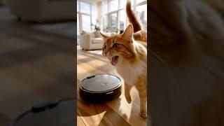 This Robot Just Gave the Cat a Heart Attack  このロボット、猫をビビらせすぎた #funny  #cat #shorts #tabbycat