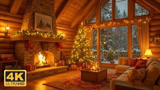 Relaxing Fireplace with Instrumental Christmas Music  | Fireplace Christmas Music 