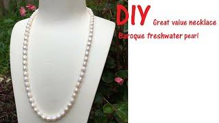 cmallforhappylife:A Great value Baroque drop freshwater pearl necklaces available 46cm/ 55cm(Video)