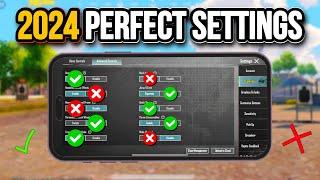 PUBG MOBILE BEST SETTINGS 2024  USE THIS BEST TUTORIAL VIDEO + SENSITIVITY & CODE 