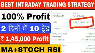 Best Intraday trading strategy | Intraday trading strategy MA + STOCH RSI 100% Results