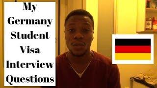 My Germany Student Visa Interview Questions