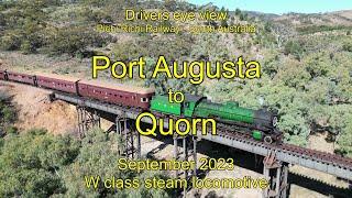 Drivers eye view, Port Augusta to Quorn, Afghan Express, , Sep 2023