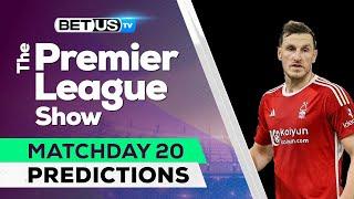 Premier League Picks Matchday 20 | Premier League Odds, Soccer Predictions & Free Tips