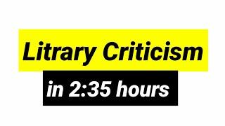 Literary Criticism in English literature Plato, Aristotle, Longines, Dryden, Coleridge, Pope &Eliot