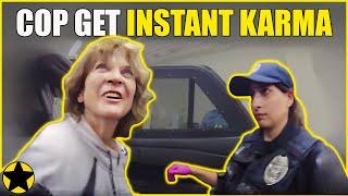 Corrupt Cops Gets Instant Karma for Excessive Force on Elderly Lady