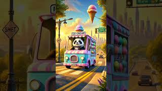 Old man was troubled by the heat so the panda fed his ice-cream #ai #shorts #panda