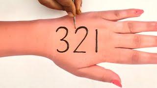 321 number mehndi design tricks for back hand | mehandi ki design | mehandi ka design 2025