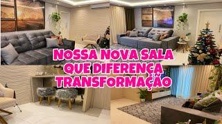 SOFÁ DOS SONHOS | COMPRAMOS UM TAPETE NOVO E MUITAS DECORAÇÕES NA SALA | QUE DIFERENÇA 