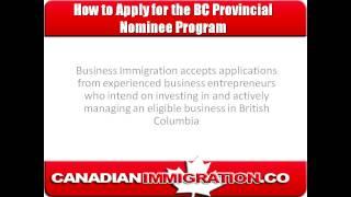 How to Apply for the BC Provincial Nominee Program - Canadian Immigration