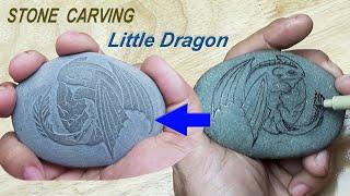 Cách điêu khắc rồng lên đá cuội | Stone Carving _ Little Dragon | Khắc rồng lên đá cuội | #1 #khacda