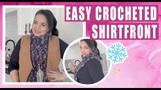 EASY Crocheted ShirtFront / how to make - EASY AND FAST - BY LAURA CEPEDA