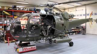 Alouette III machine gun test LN-OJJ