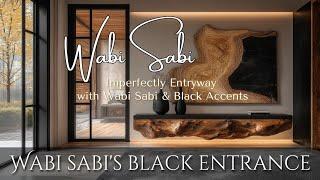 Wabi Sabi Nature-Inspired: Imperfectly Entryway with Weathered Charm, Black Accent &Transient Beauty