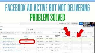 Facebook ad active but not delivering Problem Solved