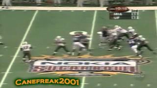 2001 Sugar Bowl - Miami Hurricanes vs Florida Gators Highlights