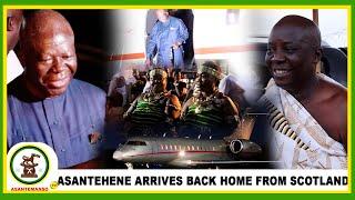 Beautiful: Asantehene- Otumfou Osei Tutu II Arrives Back Home From Scotland #wedding #trending #news