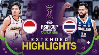 Indonesia  v Thailand  | Extended Highlights | FIBA Asia Cup 2025 Qualifiers