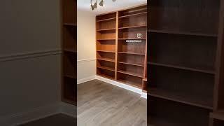 Custom bookcases library ideas solid  mahogany build caoba !!!