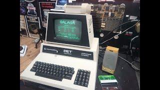 Smooth scrolling Galaga on the Commodore PET with audio