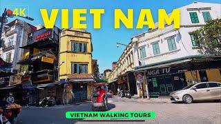  Walking tour of Hanoi's Old Quarter in the bustling city [4k] | Vietnam Walking Tours