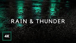 RAIN and THUNDER Sounds to Sleep Fast | Night Thunderstorm for Insomnia, Study, Tinnitus Relief