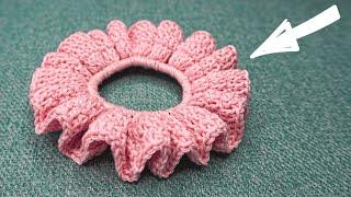 Denne Hæklede HÅRELASTIK er den eneste du behøver! | Hæklet Scrunchie