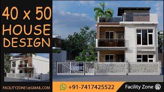 40 x 50 Front Elevation Design  | Facility Zone | +91-7417425522