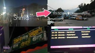 Shimla to Dharamshala | night travel ||HRTC semi deluxe bus ||Journey Begins || Day-1| @curl_fairy