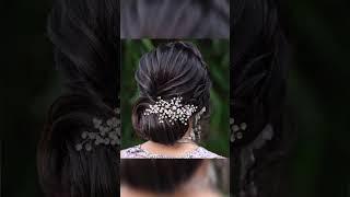 Messy Bun Hairstyle For Bride || Beautiful Hairstyle For Wedding