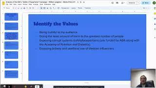 Analysis of the ABA’s “Safety of Aspartame” Campaign   William Langston   Media Ethics 411   Video