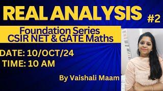 Real Analysis CSIR NET Maths|GATE 25 maths |By vaishali maam|IIT JAM|CUET PG Maths