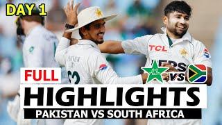 Full Highlights | Pakistan Vs South Africa | 1st Test Match Day 1 | Pak Vs Sa