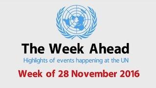 The Week Ahead - starting 28 November 2016