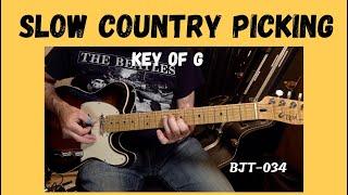 A SLOW COUNTRY PICKING EXAMPLE IN G (video BJT-034)