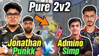 Jonathan Punkk vs Admino Simp pure 2v2 Tdm  Full intense fight 