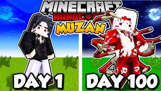 I Survived 100 DAYS as MUZAN in Demon Slayer Minecraft!