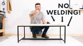 DIY Metal-Based Coffee Table w/ NO WELDING!! | Modern Builds