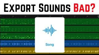 Why does my GarageBand EXPORT mix sound bad?
